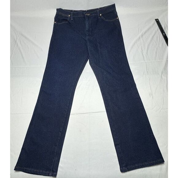 Wrangler Men's 936AFPW Straight Leg Western Dark Blue Jeans - Size 40x35 - Picture 1 of 6